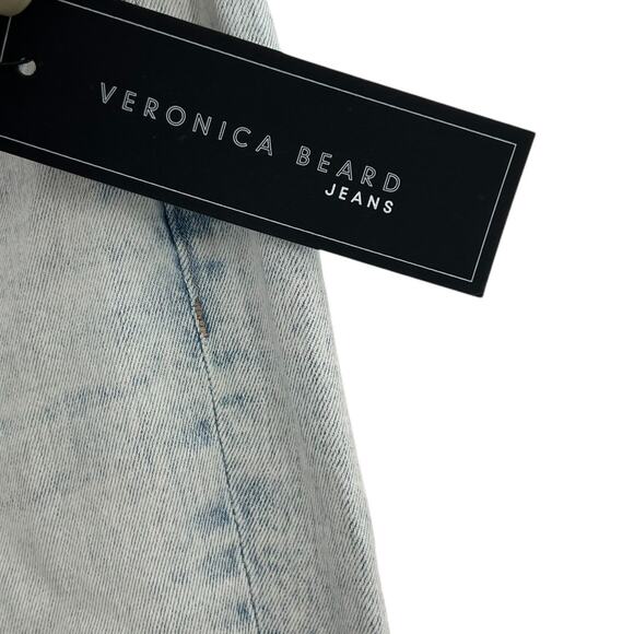 Veronica Beard Sheridan Exaggerated Flare Jeans High Rise Denim Sky Blue Size 15 - Picture 11 of 16